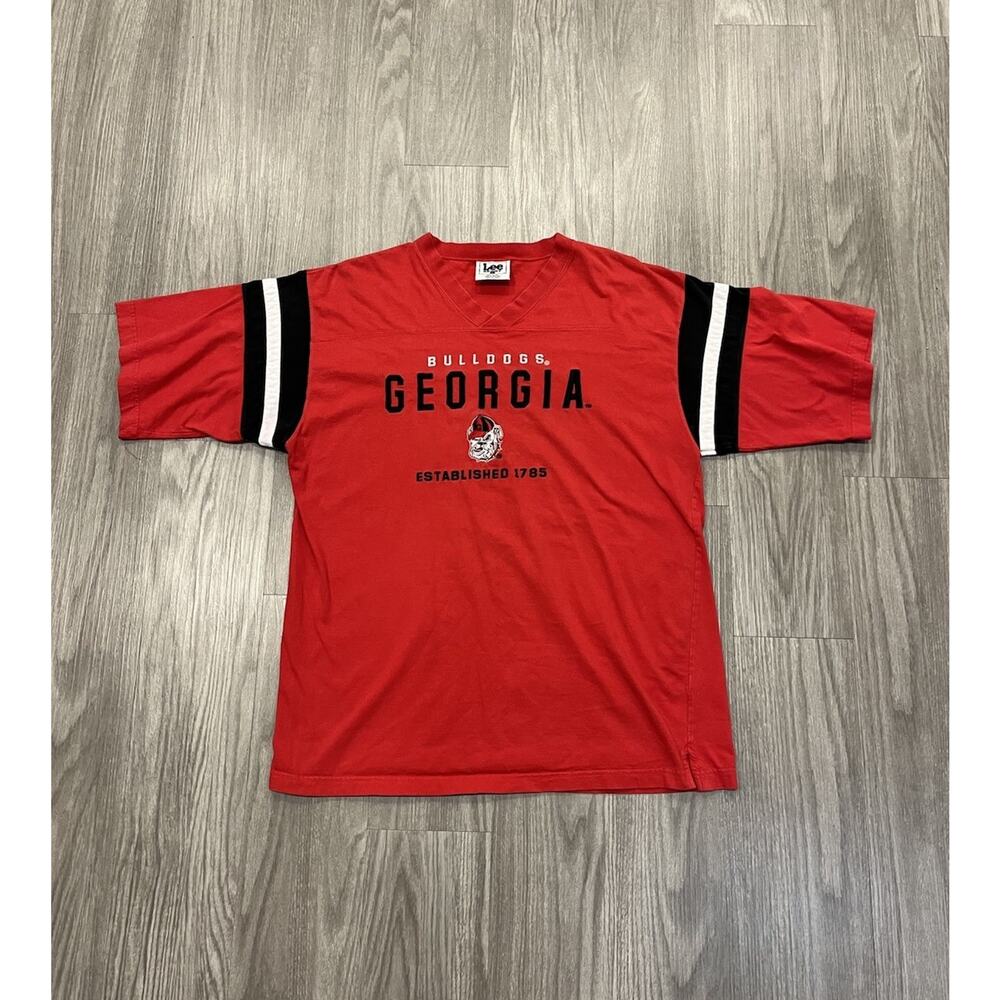 Georgia Bulldogs Shirt Large Men’s Red Lee Sport Vintage 90s retro y2k football